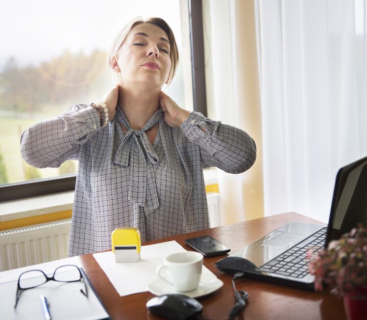 Pain in the cervical column